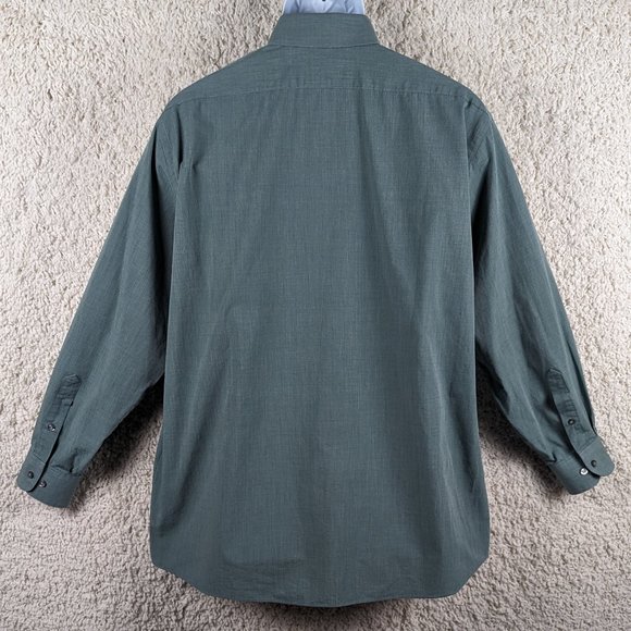 Van Heusen* Men's Long Sleeve Button Down Curved Hem Chest Pocket Shirt~ Large - Picture 2 of 10